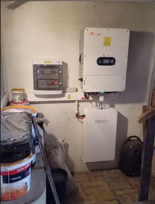 Instalacja CellX Home Fit+ – schemat okablowania systemu retrofit PV