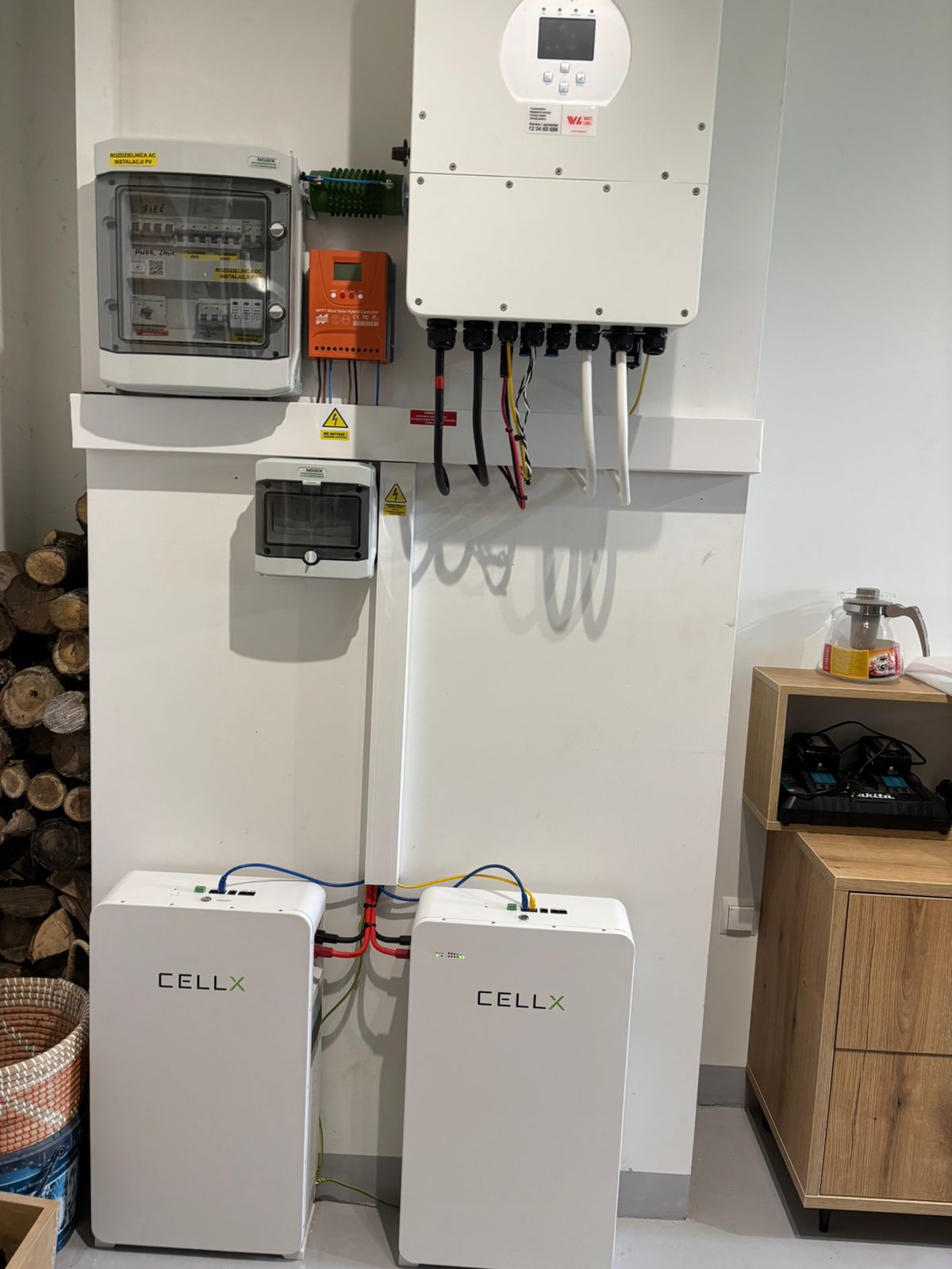 Realizacja – magazyn energii CellX Home 5 – instalacja w domu